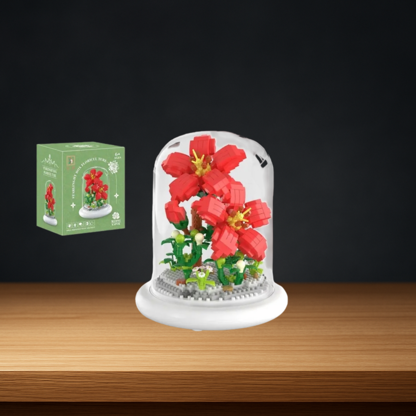 Set de flores estilo lego para armar en casa - FlowerCraft Deluxe