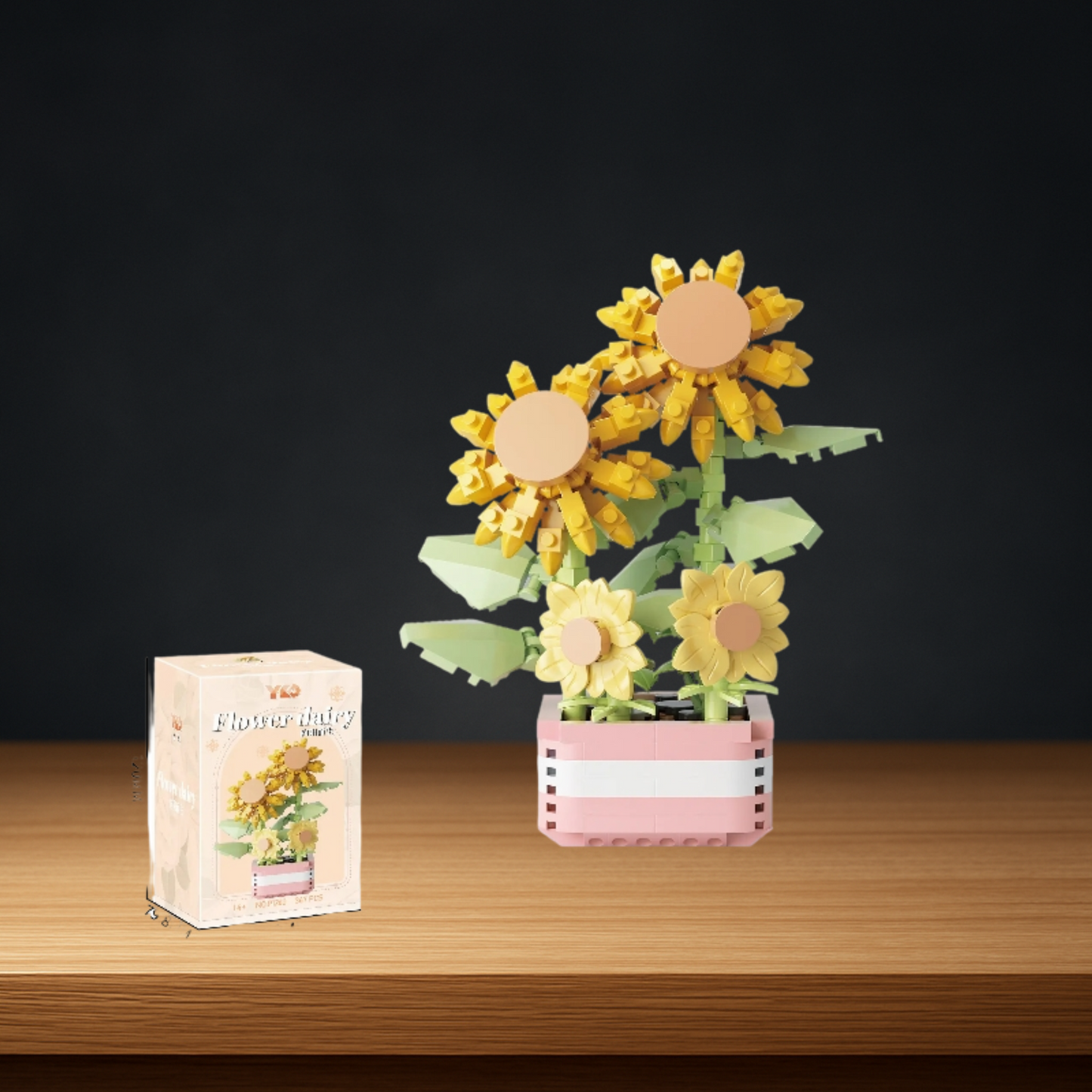 Set de flores estilo lego para armar en casa - FlowerCraft Deluxe