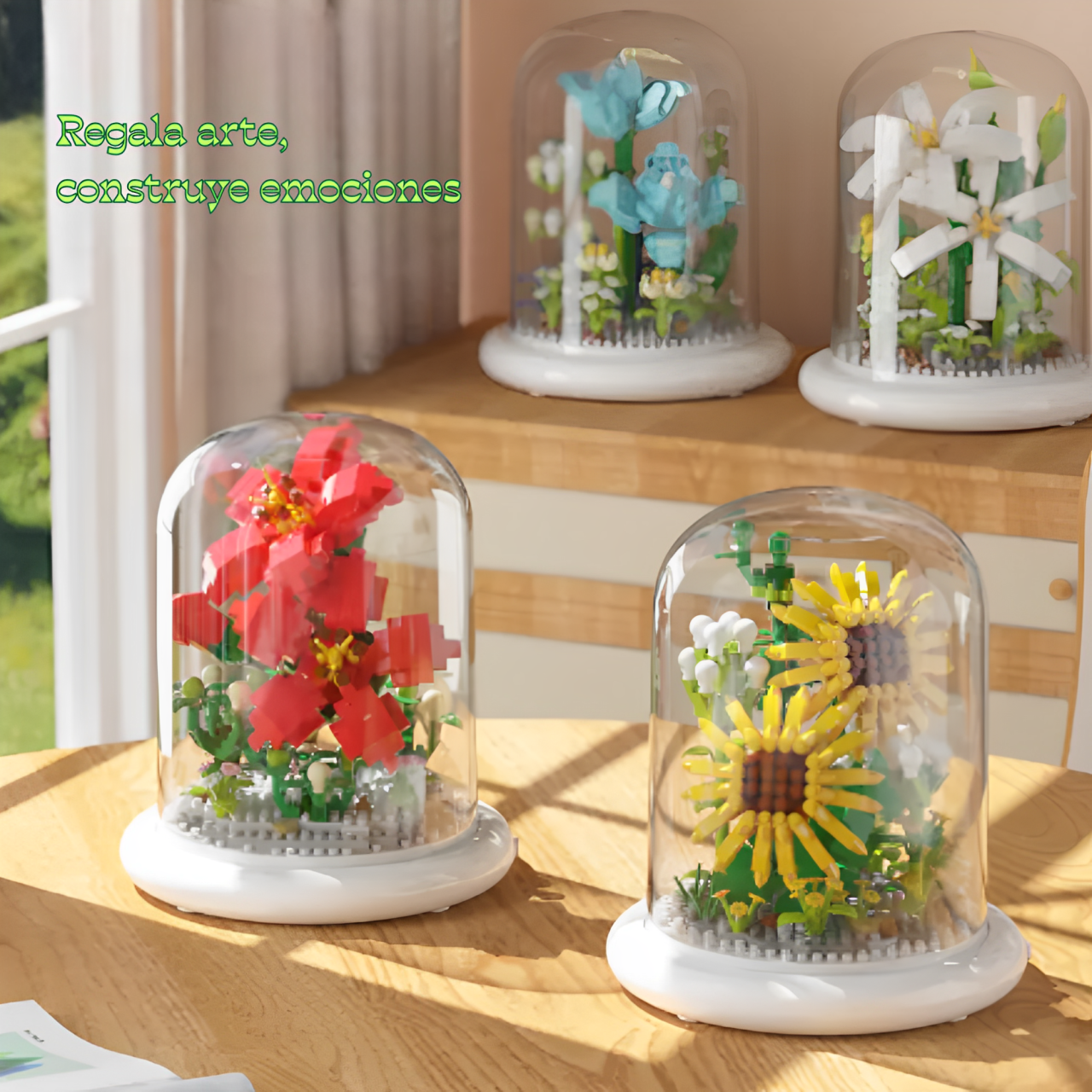 Set de flores estilo lego para armar en casa - FlowerCraft Deluxe
