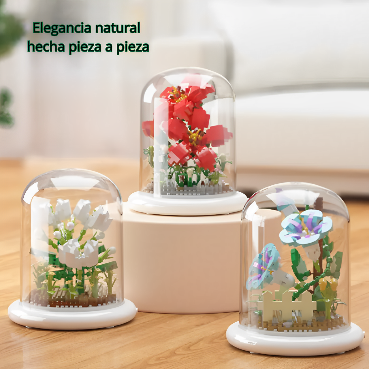 Set de flores estilo lego para armar en casa - FlowerCraft Deluxe