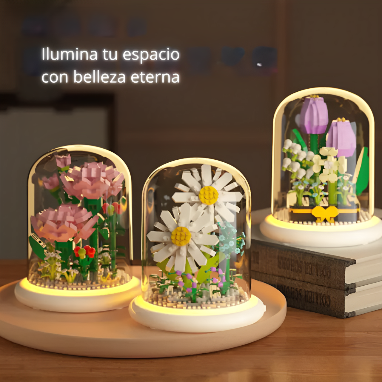 Set de flores estilo lego para armar en casa - FlowerCraft Deluxe