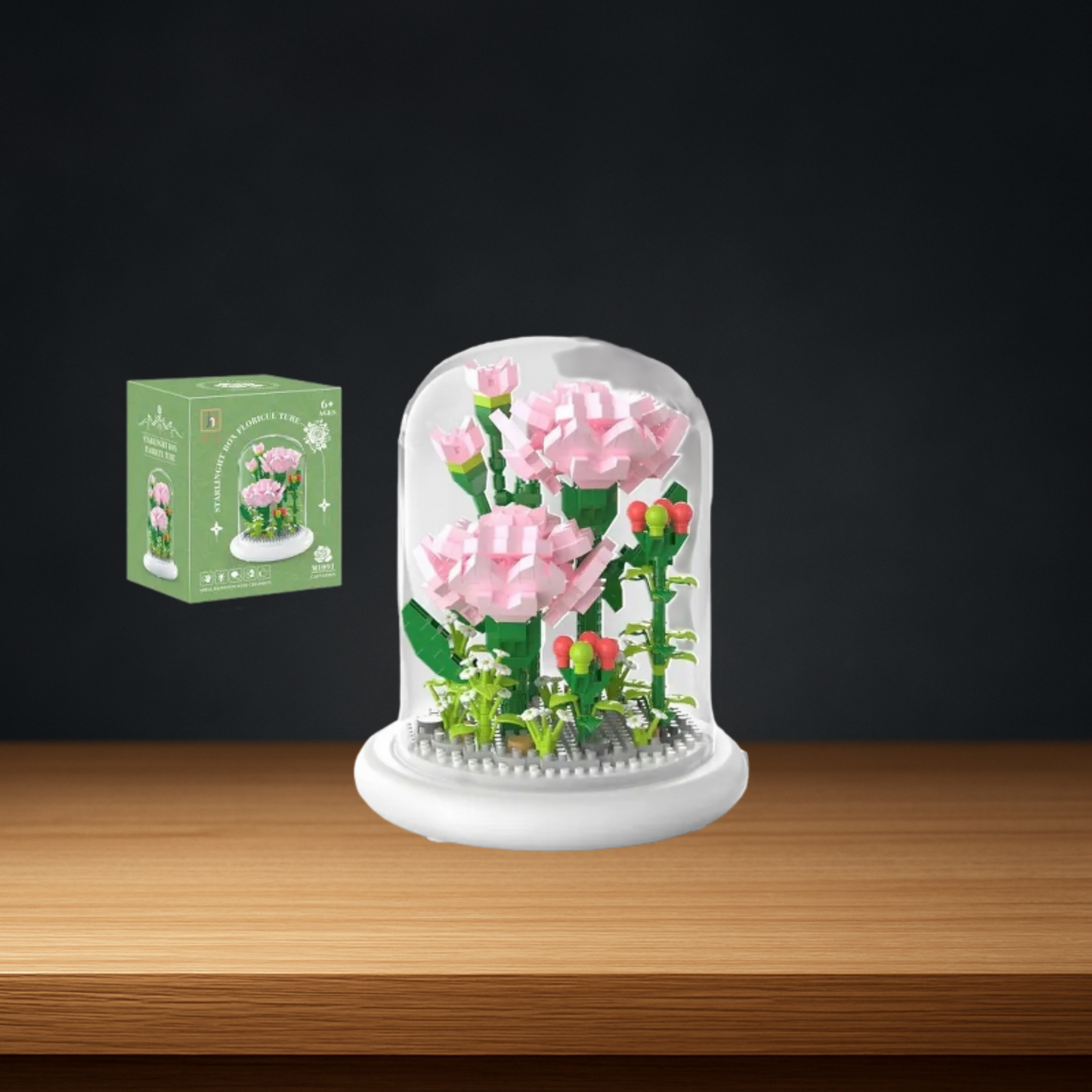 Set de flores estilo lego para armar en casa - FlowerCraft Deluxe